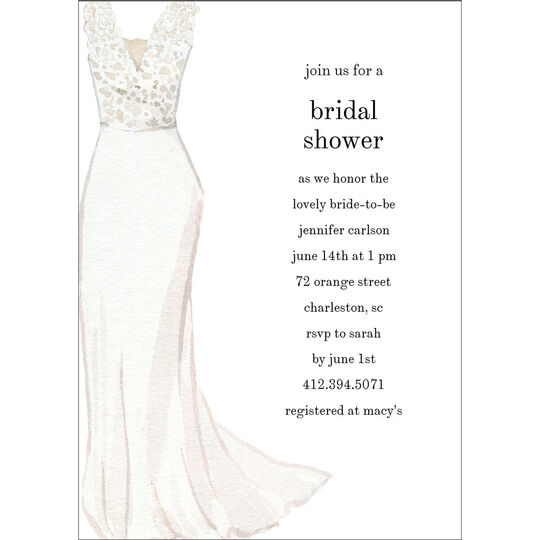 Fitted Lace Gown Invitations